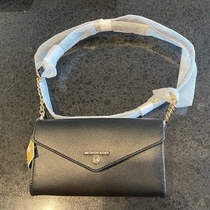 Michael Kors black clutch / side back / purse